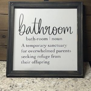 Bathroom Reversed Canvas